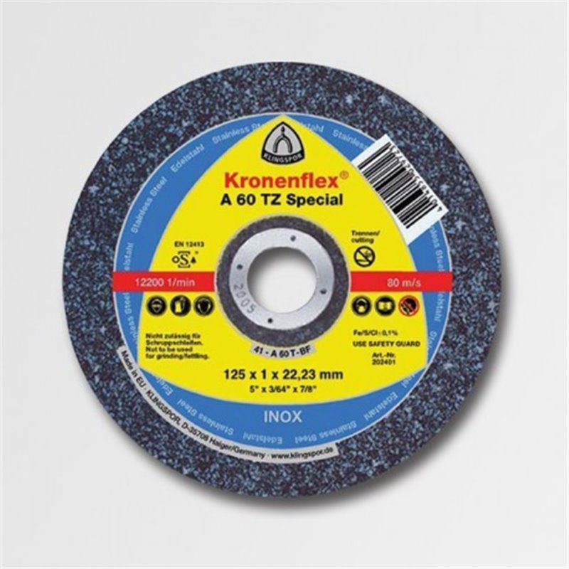 Trebor Rezný kotúč A60TZ 125x1 KLINGSPOR KL202401