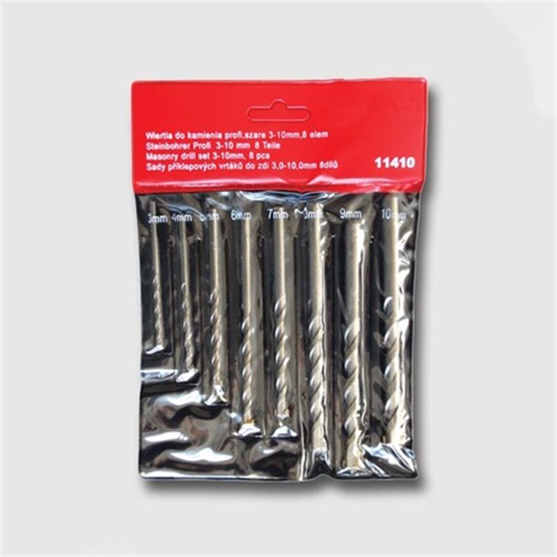 STAVTOOL Vrtáky do steny 3-10mm sada 8 dielov P11410