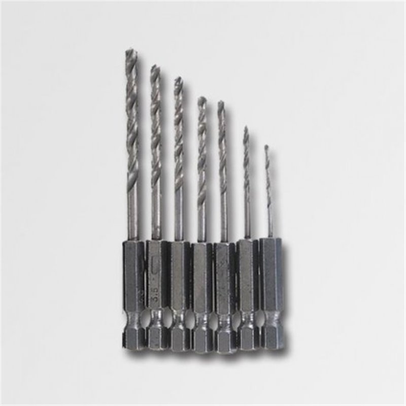 STAVTOOL Vrtáky HSS 1,5-6mm 6-hranný úchyt sada 7 dielov P26207