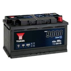 YUASA AGM 80Ah Autobatéria12V , 800A , YBX9115