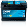 EXIDE AGM 72Ah AutobatériaStart-Stop 12V , 760A , EK720