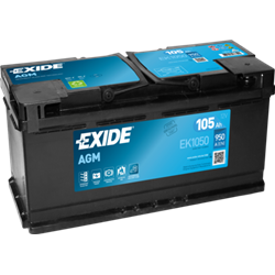 EXIDE AGM 105Ah AutobatériaStart-Stop 12V , 950A ,EK1050