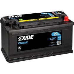 EXIDE Classic 90AhAutobatéria 12V , 720A , EC900