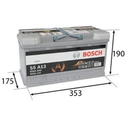 BOSCH S5 95 Ah Autobatéria12V , 850 A, 0 092 S5A 130