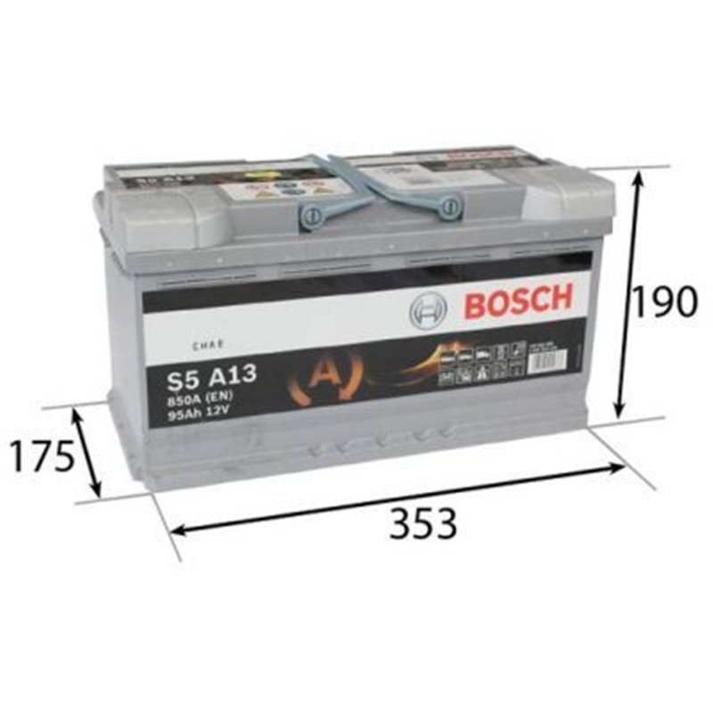 BOSCH S5 95 Ah Autobatéria12V , 850 A, 0 092 S5A 130