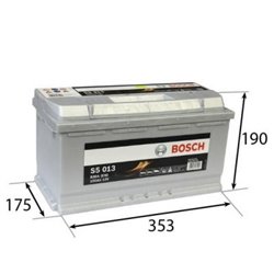 BOSCH S5 100 Ah Autobatéria12V , 830 A, 0 092 S50 130