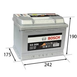 BOSCH S5 63Ah Autobatéria 12V, 610A , ĽAVÁ !!! 0 092 S50 060