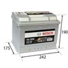 BOSCH S5 63Ah Autobatéria 12V, 610A , ĽAVÁ !!! 0 092 S50 060