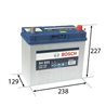 BOSCH S4 45Ah Autobatéria12V , 330A , 0 092 S40 210