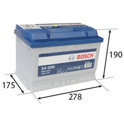 BOSCH S4 74Ah Autobatéria12V , 680A , 0 092 S40 080
