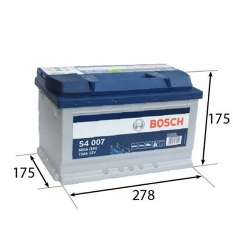 BOSCH S4 72Ah Autobatéria12V , 680A , 0 092 S40 070