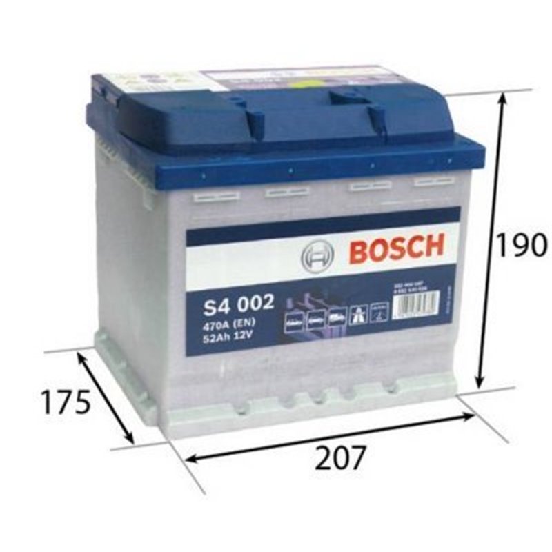 BOSCH S4 52Ah Autobatéria12V , 470A , 0 092 S40 020