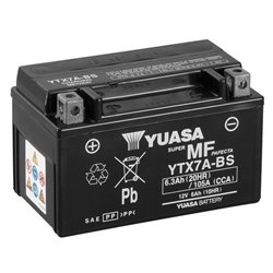 YUASA motobatéria 12 V, 6,3 Ah, 105A, YTX7A-BS