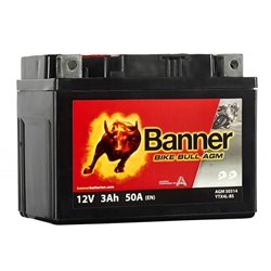 Banner Bike Bull AGM 12V 3Ah 50A YTX4L-BS, 50314