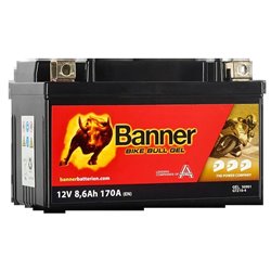 Banner Bike Bull GEL 8,6Ah Motobatéria 12V 170A, GTZ10-4, 509 01