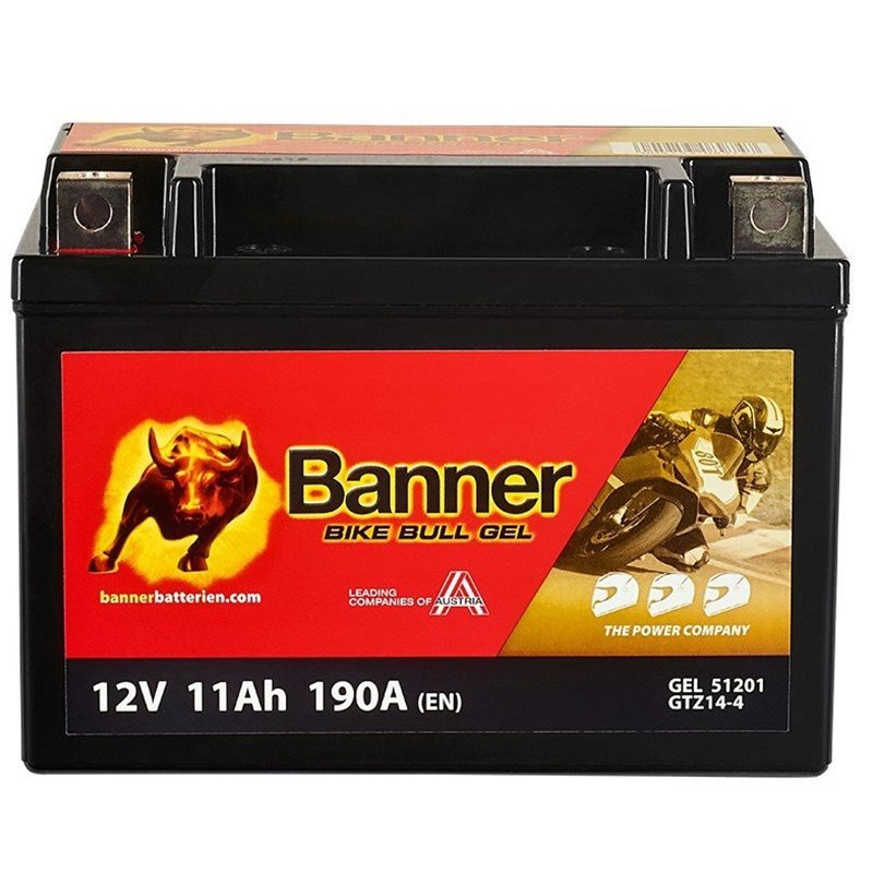 Banner Bike Bull AGM 8AH Motobatéria 12V 110A GTZ14-4 512 01
