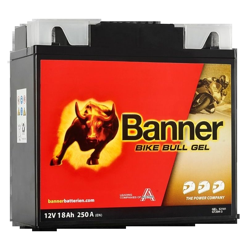 Banner Bike Bull GEL 18AH Motobatéria 12V 250A GT20H-3 521 01