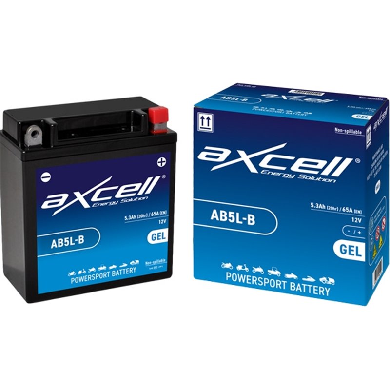 AXCELL motobatéria 12V 5Ah GEL, AB5L-B GEL