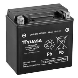 YUASA 13Ah, Autobatéria 12V, 200A, YTX14L-BS