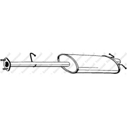 Stredný tlmič výfuku BOSAL 154-221
