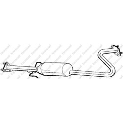 Stredný tlmič výfuku BOSAL 281-271