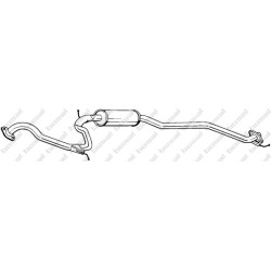 Stredný tlmič výfuku BOSAL 290-011