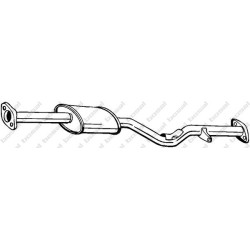 Stredný tlmič výfuku BOSAL 280-811