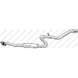 Stredný tlmič výfuku BOSAL 282-071