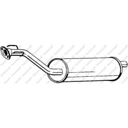Stredný tlmič výfuku BOSAL 278-135