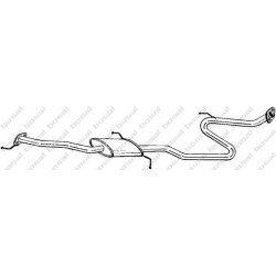 Stredný tlmič výfuku BOSAL 287-893