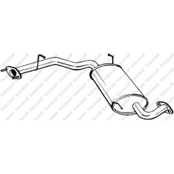 Stredný tlmič výfuku BOSAL 169-213