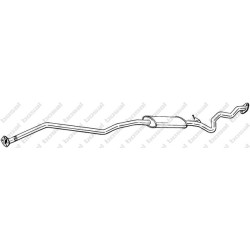 Stredný tlmič výfuku BOSAL 293-011
