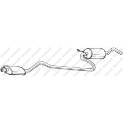 Stredný tlmič výfuku BOSAL 288-767
