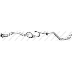 Stredný tlmič výfuku BOSAL 287-957