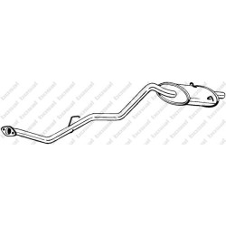 Stredný tlmič výfuku BOSAL 286-639