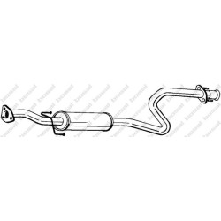 Stredný tlmič výfuku BOSAL 283-851