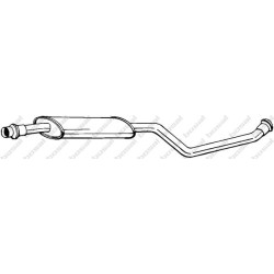 Stredný tlmič výfuku BOSAL 282-431