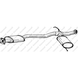 Stredný tlmič výfuku BOSAL 279-469