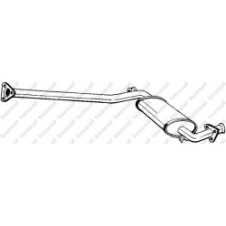 Stredný tlmič výfuku BOSAL 278-427