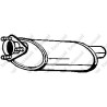Stredný tlmič výfuku BOSAL 235-261