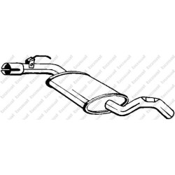 Stredný tlmič výfuku BOSAL 233-861