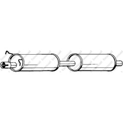 Stredný tlmič výfuku BOSAL 154-455