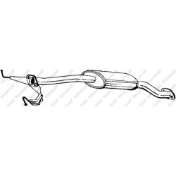 Stredný tlmič výfuku POLMO 12.03