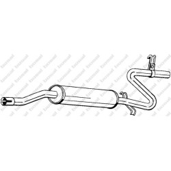 Stredný tlmič výfuku POLMO 16.11