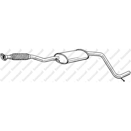 Stredný tlmič výfuku POLMO 08.230