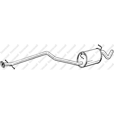 Stredný tlmič výfuku BOSAL 291-011