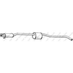 Stredný tlmič výfuku BOSAL 289-967