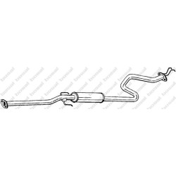 Stredný tlmič výfuku BOSAL 289-213
