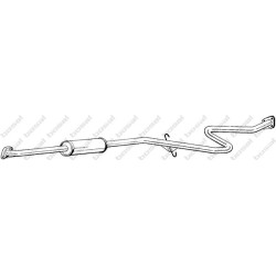 Stredný tlmič výfuku BOSAL 288-211