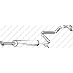 Stredný tlmič výfuku BOSAL 287-703